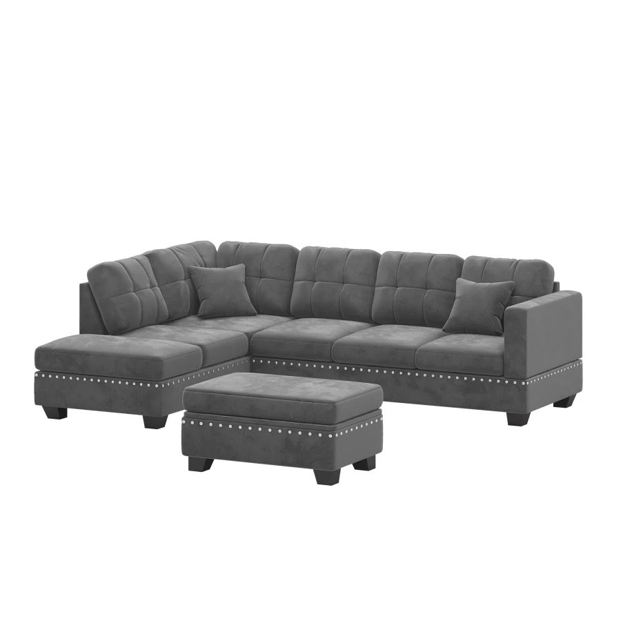 Reversible Sectional Sofa L-shape Couch