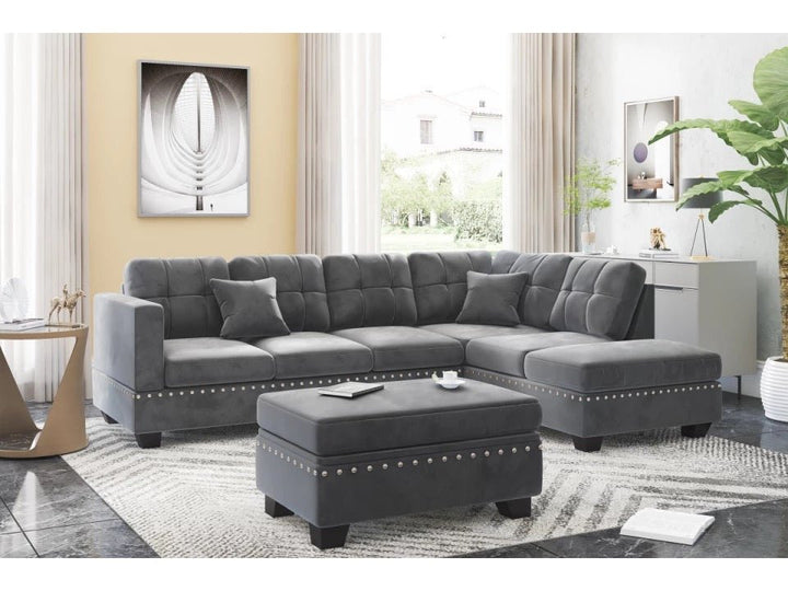 Reversible Sectional Sofa L-shape Couch