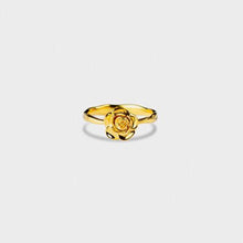 Rose Shape 18K Gold Plated Ring Elegant Rose Jewelry Gift for Her Classic Statement Accessory