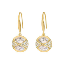 Round Large Diamond Earrings Simple Cool Female Temperament Earrings Fashion Personality Earrings