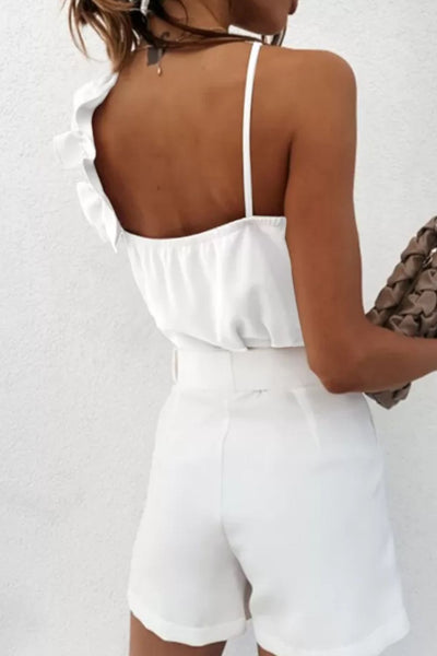 Elegant Ruffled V-Neck Cami Top for Stylish Women