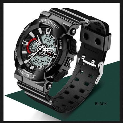 SANDA fashion watches men's LED digital watches G watches waterproof sports military watches relojes hombre