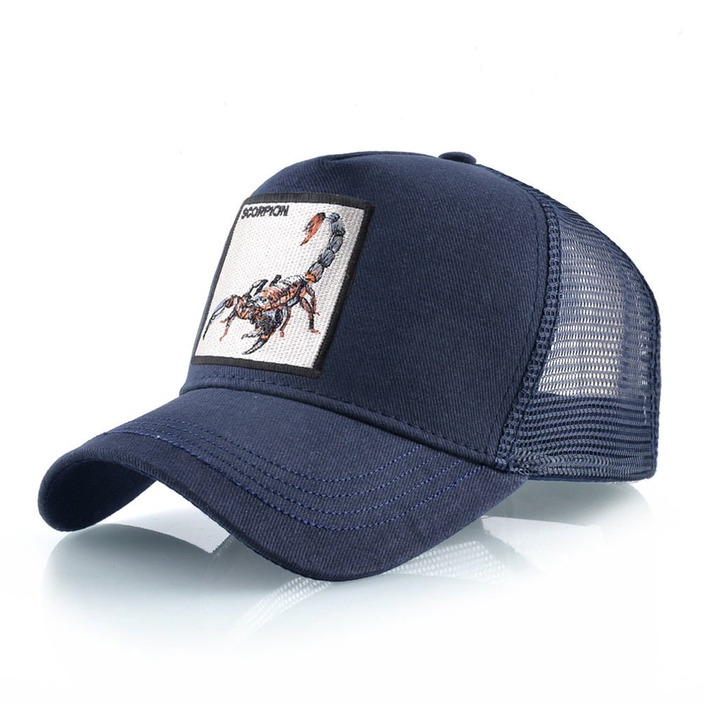 Scorpion Emblem Snapback Trucker Hat for Bold Style