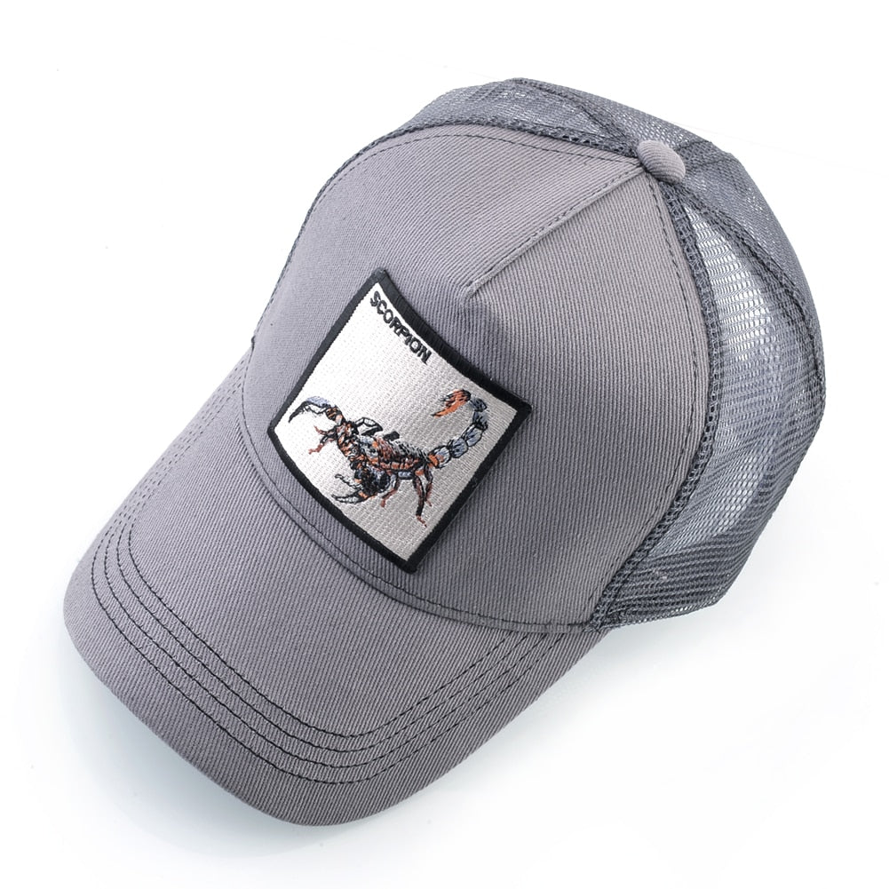 Scorpion Emblem Snapback Trucker Hat for Bold Style