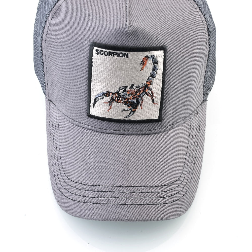 Scorpion Emblem Snapback Trucker Hat for Bold Style