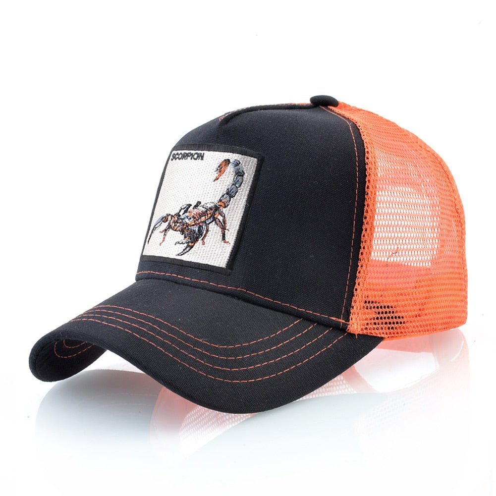 Scorpion Emblem Snapback Trucker Hat for Bold Style