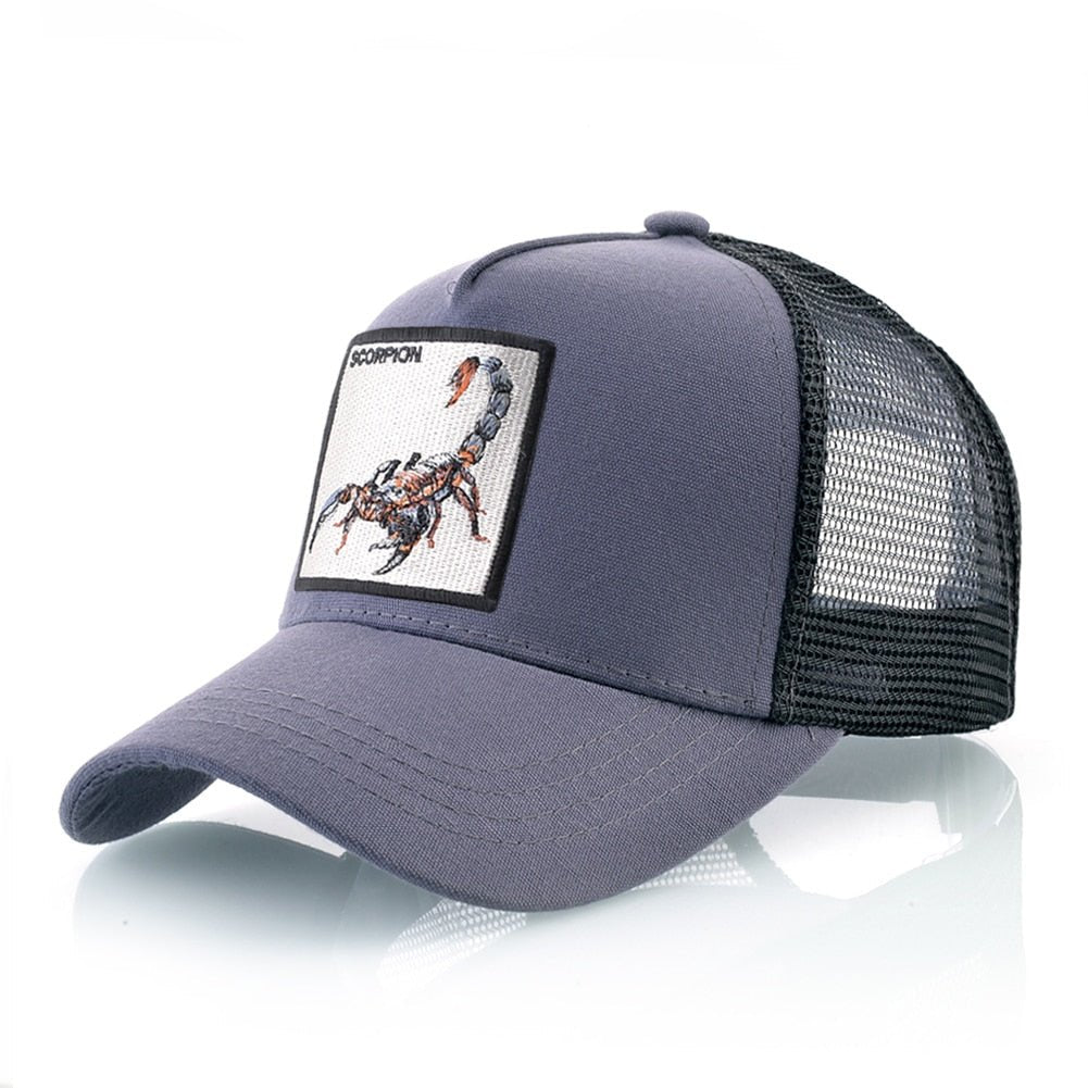 Scorpion Emblem Snapback Trucker Hat for Bold Style