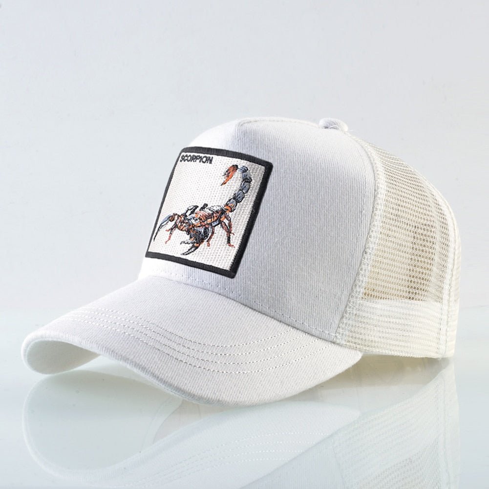 Scorpion Emblem Snapback Trucker Hat for Bold Style