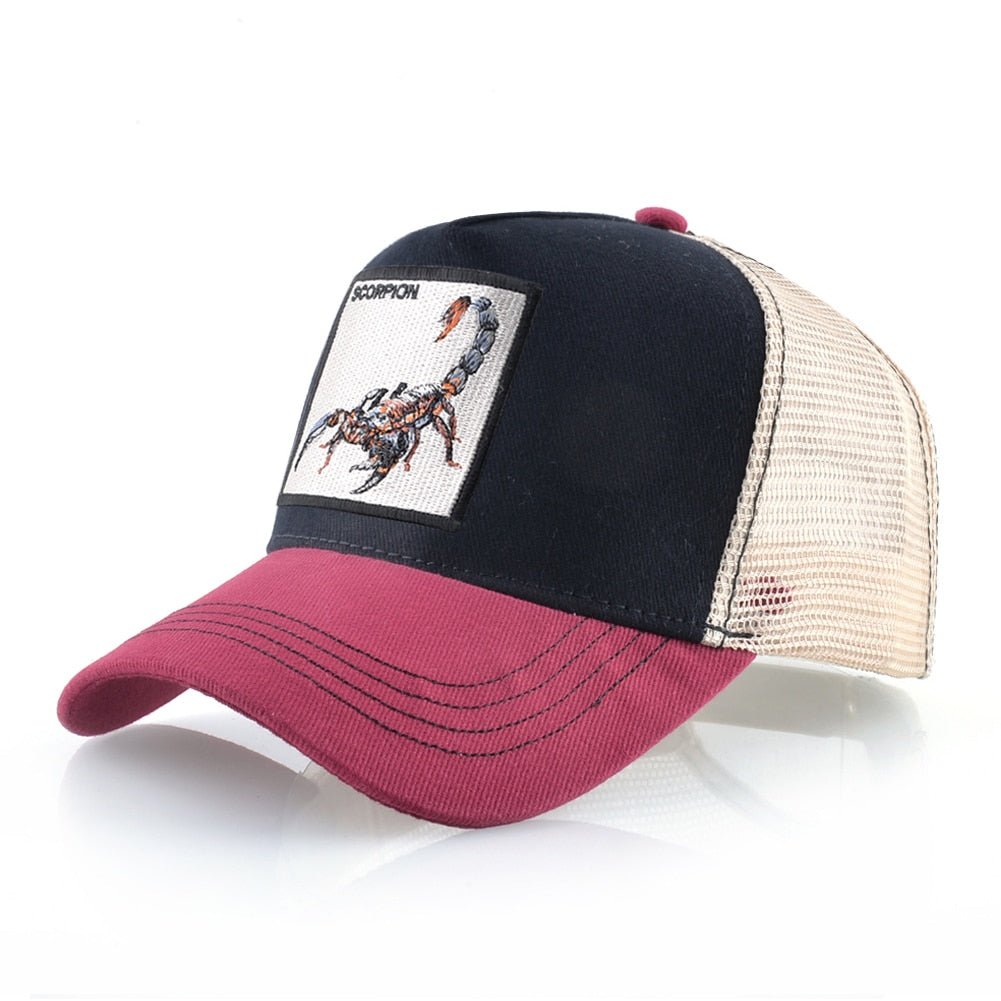 Scorpion Emblem Snapback Trucker Hat for Bold Style