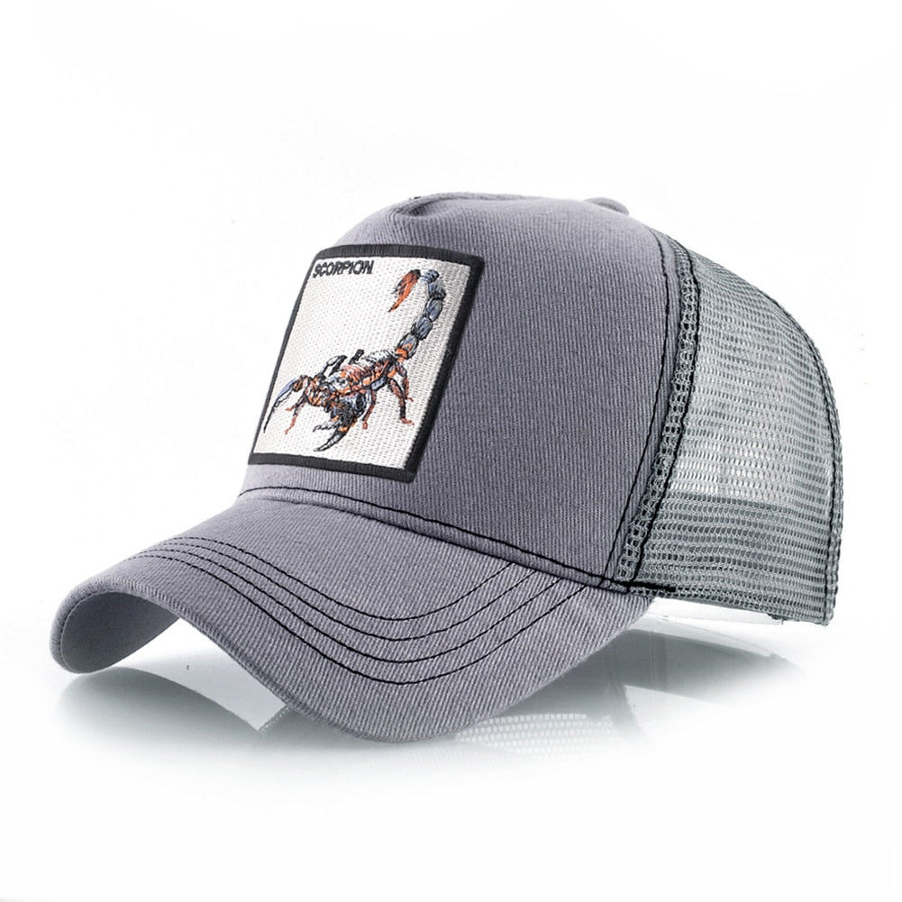 Scorpion Emblem Snapback Trucker Hat for Bold Style