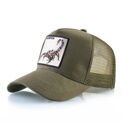 Scorpion Emblem Snapback Trucker Hat for Bold Style