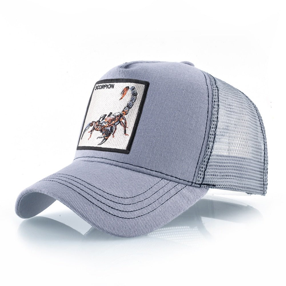 Scorpion Emblem Snapback Trucker Hat for Bold Style
