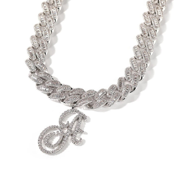 Scripted Luxe: The Baugetter Cuban Initial Necklace 15mm