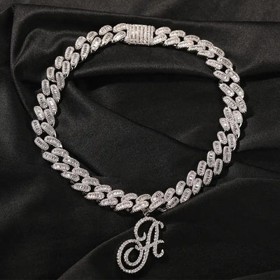 Scripted Luxe: The Baugetter Cuban Initial Necklace 15mm