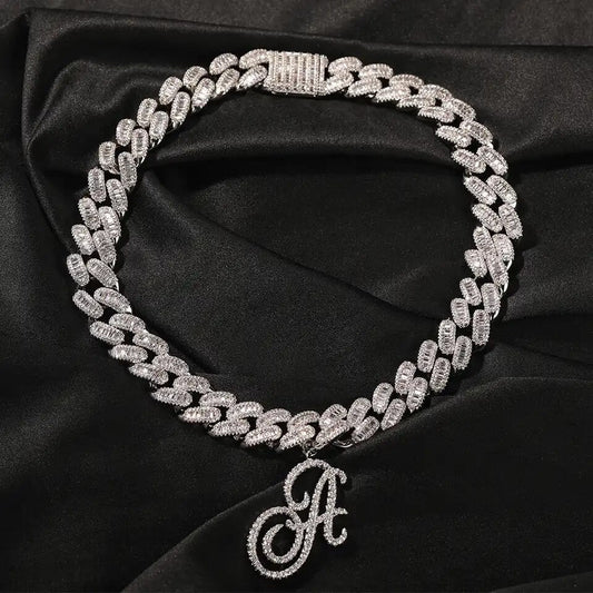 Scripted Luxe: The Baugetter Cuban Initial Necklace 15mm