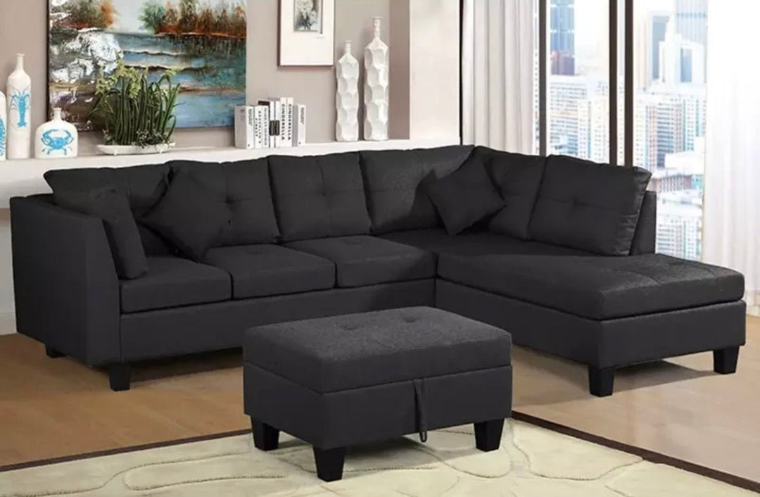 Sectional Sofa Set with ottoman For Living Room
