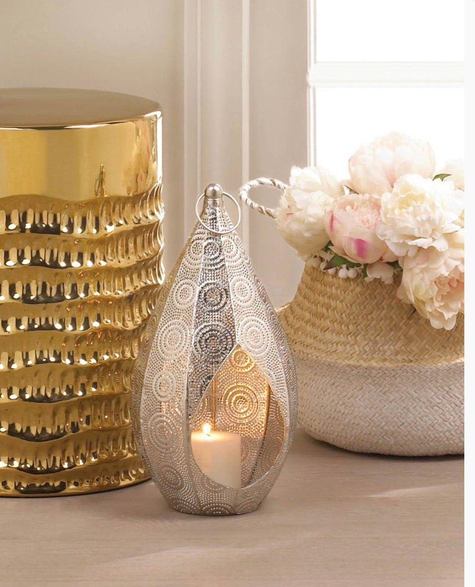 Silver Teardrop Lantern