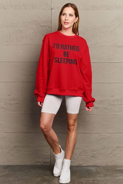 Nap in Style Round Neck Sweatshirt: I’d Prefer to Be Sleeping
