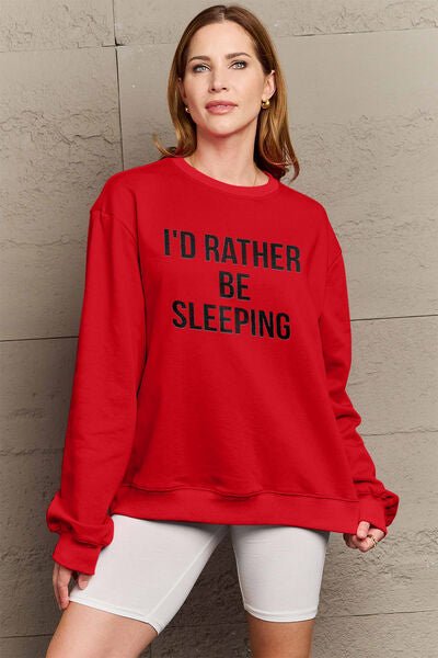 Nap in Style Round Neck Sweatshirt: I’d Prefer to Be Sleeping