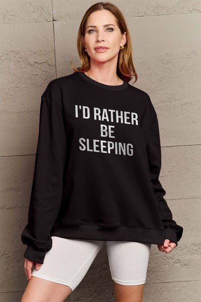 Nap in Style Round Neck Sweatshirt: I’d Prefer to Be Sleeping