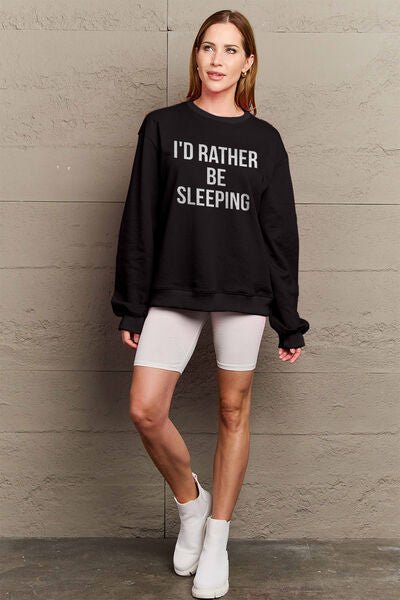 Nap in Style Round Neck Sweatshirt: I’d Prefer to Be Sleeping