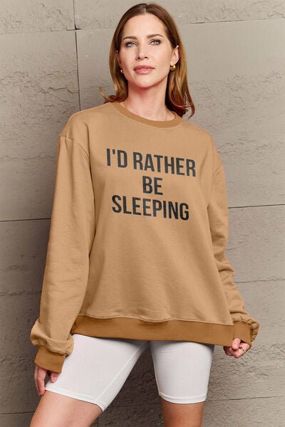Nap in Style Round Neck Sweatshirt: I’d Prefer to Be Sleeping
