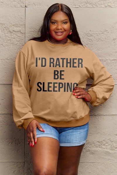 Nap in Style Round Neck Sweatshirt: I’d Prefer to Be Sleeping