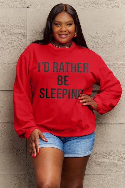 Nap in Style Round Neck Sweatshirt: I’d Prefer to Be Sleeping