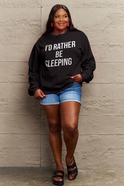 Nap in Style Round Neck Sweatshirt: I’d Prefer to Be Sleeping