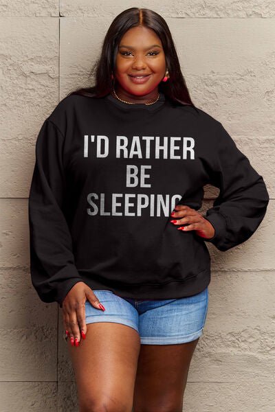 Nap in Style Round Neck Sweatshirt: I’d Prefer to Be Sleeping