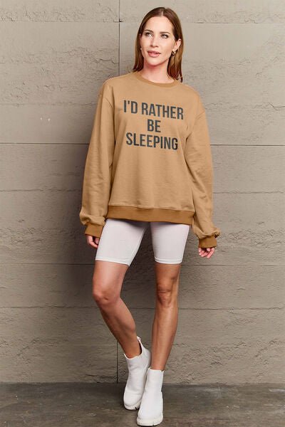 Nap in Style Round Neck Sweatshirt: I’d Prefer to Be Sleeping
