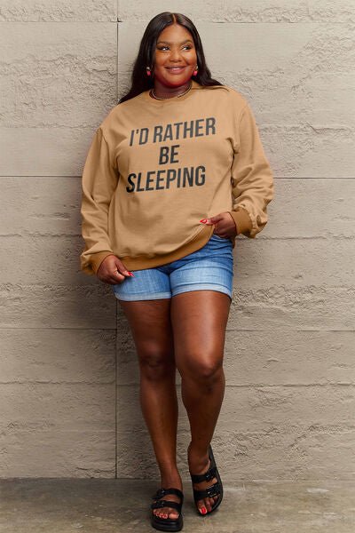 Nap in Style Round Neck Sweatshirt: I’d Prefer to Be Sleeping