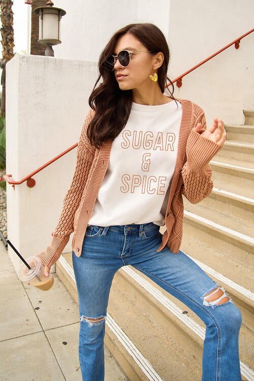 Simply Love Graphic Letter Casual Tee