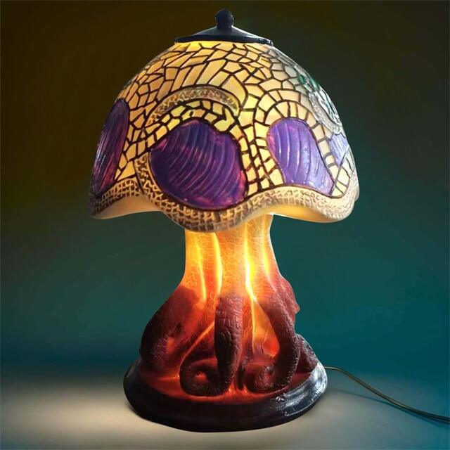 Stained Glass Plant Series Table Lamp