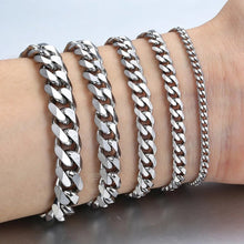 Stainless Steel Curb Cuban Link Bracelets For Men With 3 To 11 Mm Size Range Premium Craftsmanship
