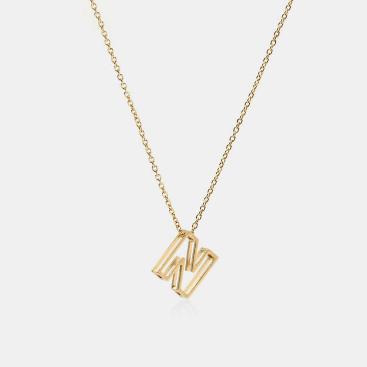 Stainless Steel Letter Pendant Necklace