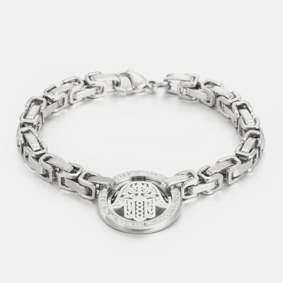 Stainless Steel Zircon Chain Bracelet