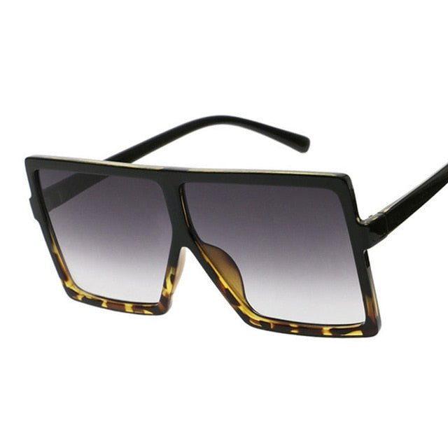Chic Square Sunglasses for Women - Fashionable UV400 Eyewear with Clear Lenses and Durable Plastic Frame