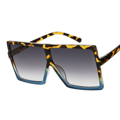 Chic Square Sunglasses for Women - Fashionable UV400 Eyewear with Clear Lenses and Durable Plastic Frame