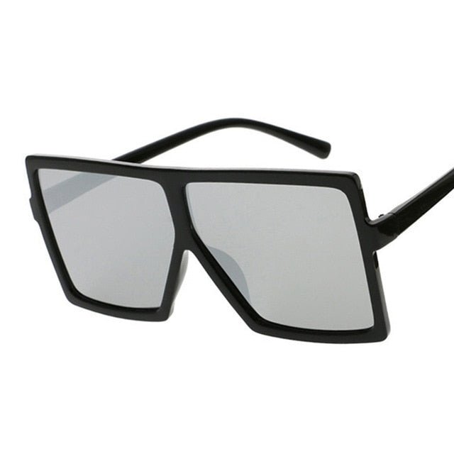 Chic Square Sunglasses for Women - Fashionable UV400 Eyewear with Clear Lenses and Durable Plastic Frame