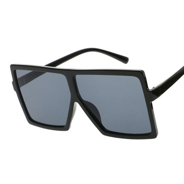 Chic Square Sunglasses for Women - Fashionable UV400 Eyewear with Clear Lenses and Durable Plastic Frame