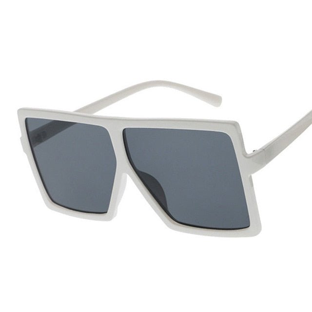 Chic Square Sunglasses for Women - Fashionable UV400 Eyewear with Clear Lenses and Durable Plastic Frame