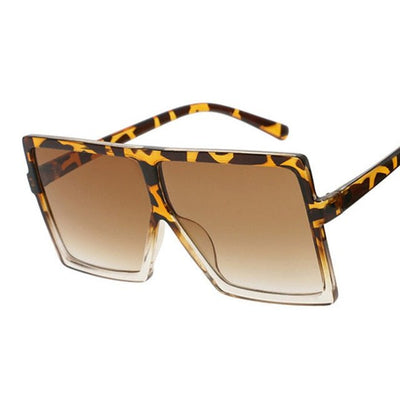 Chic Square Sunglasses for Women - Fashionable UV400 Eyewear with Clear Lenses and Durable Plastic Frame