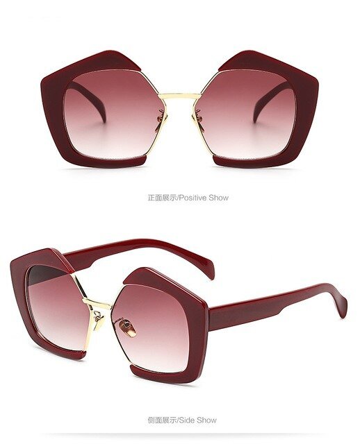 Sunglasses Women or Man Fashion Designer Eyewear UV400  Female  Sun Glasses Brand Points Sun Girl