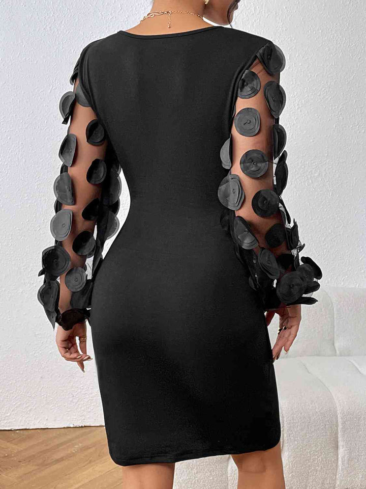 Elegant Wrap Long Sleeve Dress