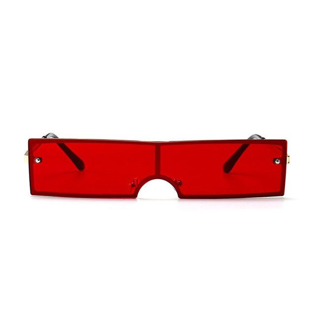 Chic Rectangular Black Sunglasses for Women - Designer Fashion Eyewear with UV Protection
