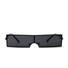 Chic Rectangular Black Sunglasses for Women - Designer Fashion Eyewear with UV Protection