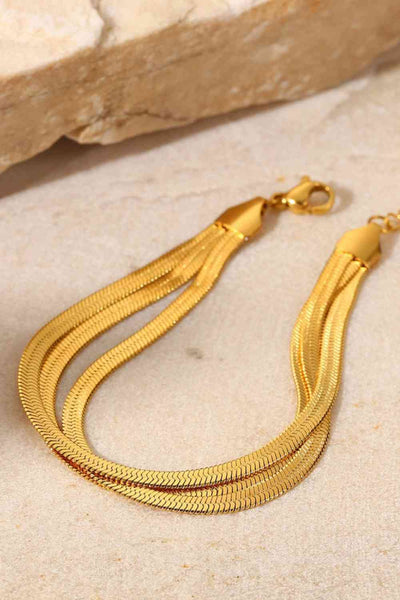 Triple-Layered Snake Chain Bracelet