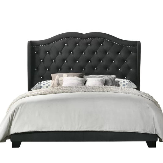 Tufted Upholstered Low Profile Bed