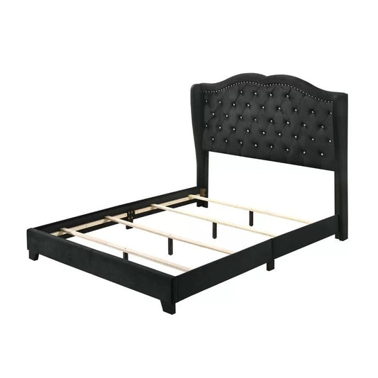Tufted Upholstered Low Profile Bed